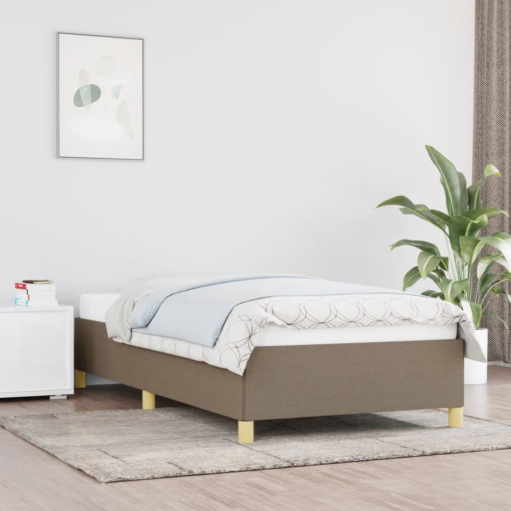 Bettgestell ohne Matratze Taupe 80x200 cm Stoff