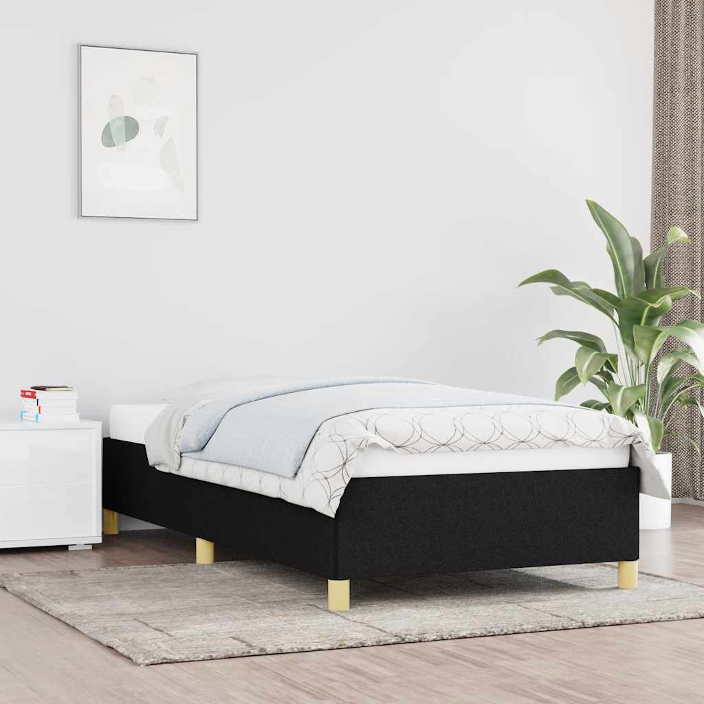 Bettgestell ohne Matratze Schwarz 90x190 cm Stoff