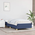 Bettgestell ohne Matratze Blau 90x190 cm Stoff