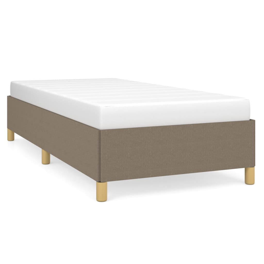 Bettgestell ohne Matratze Taupe 90x200 cm Stoff