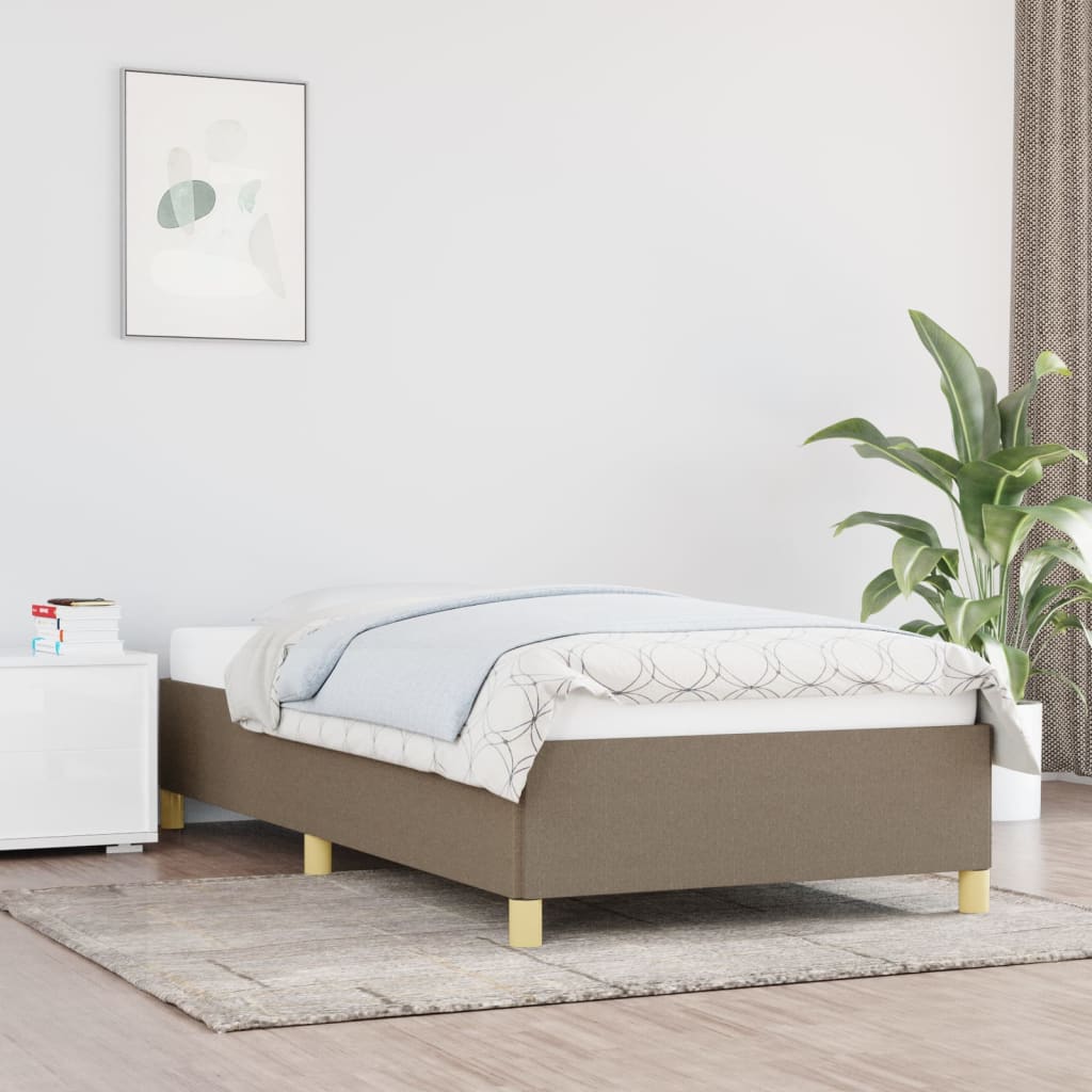 Bettgestell ohne Matratze Taupe 90x200 cm Stoff