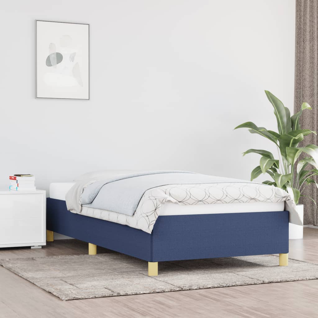 Bettgestell ohne Matratze Blau 100x200 cm Stoff