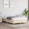 Bettgestell ohne Matratze Creme 120x200 cm Stoff