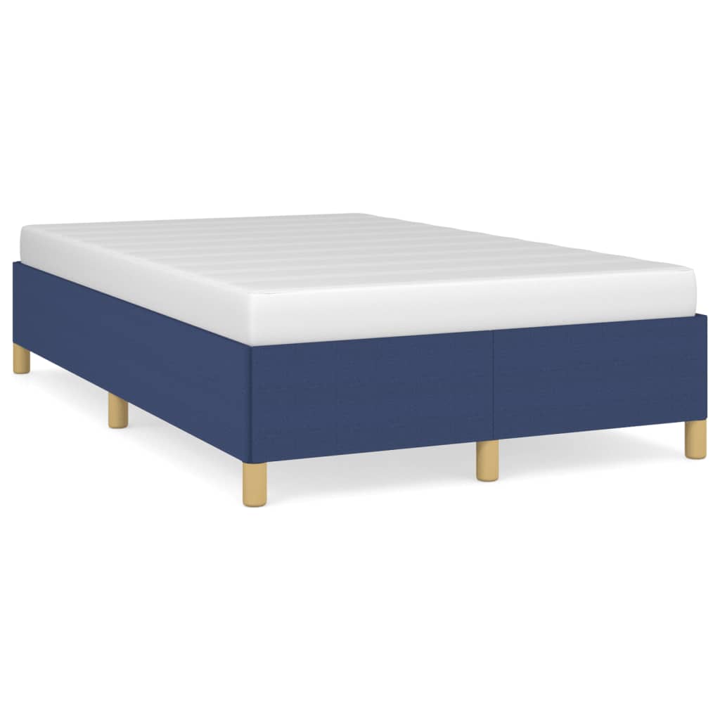 Bettgestell ohne Matratze Blau 120x200 cm Stoff