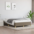 Bettgestell ohne Matratze Taupe 140x200 cm Stoff