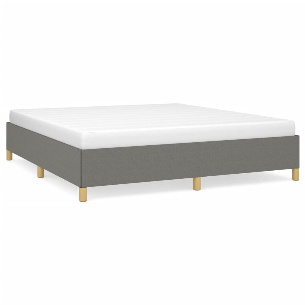 Bettgestell ohne Matratze Dunkelgrau 180x200 cm Stoff