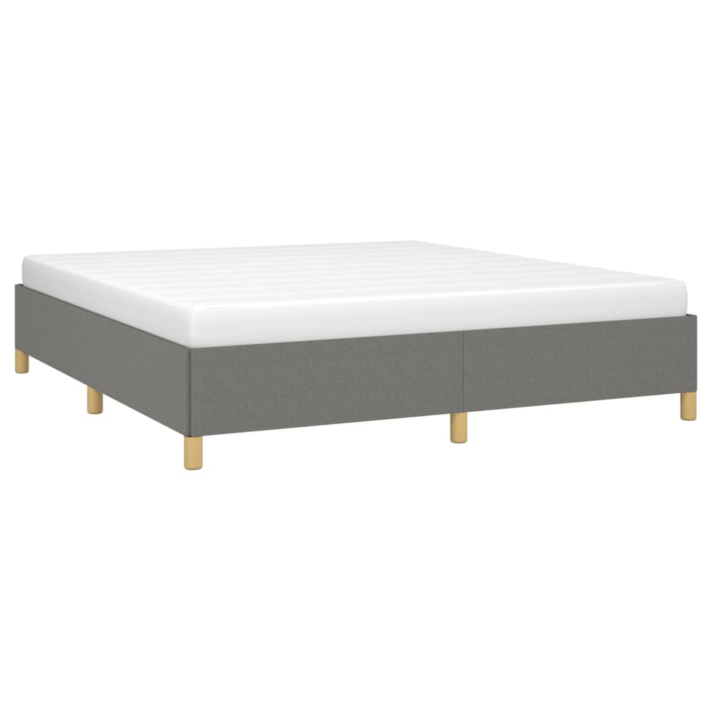 Bettgestell ohne Matratze Dunkelgrau 180x200 cm Stoff