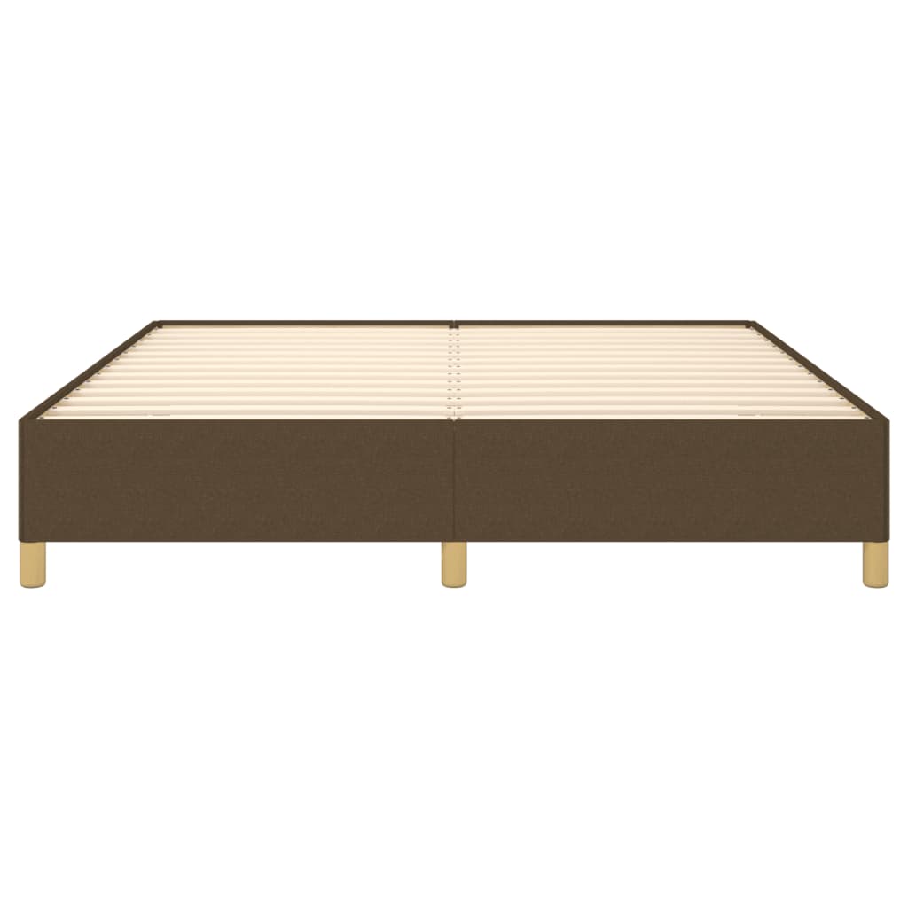 Bettgestell ohne Matratze Dunkelbraun 180x200 cm Stoff