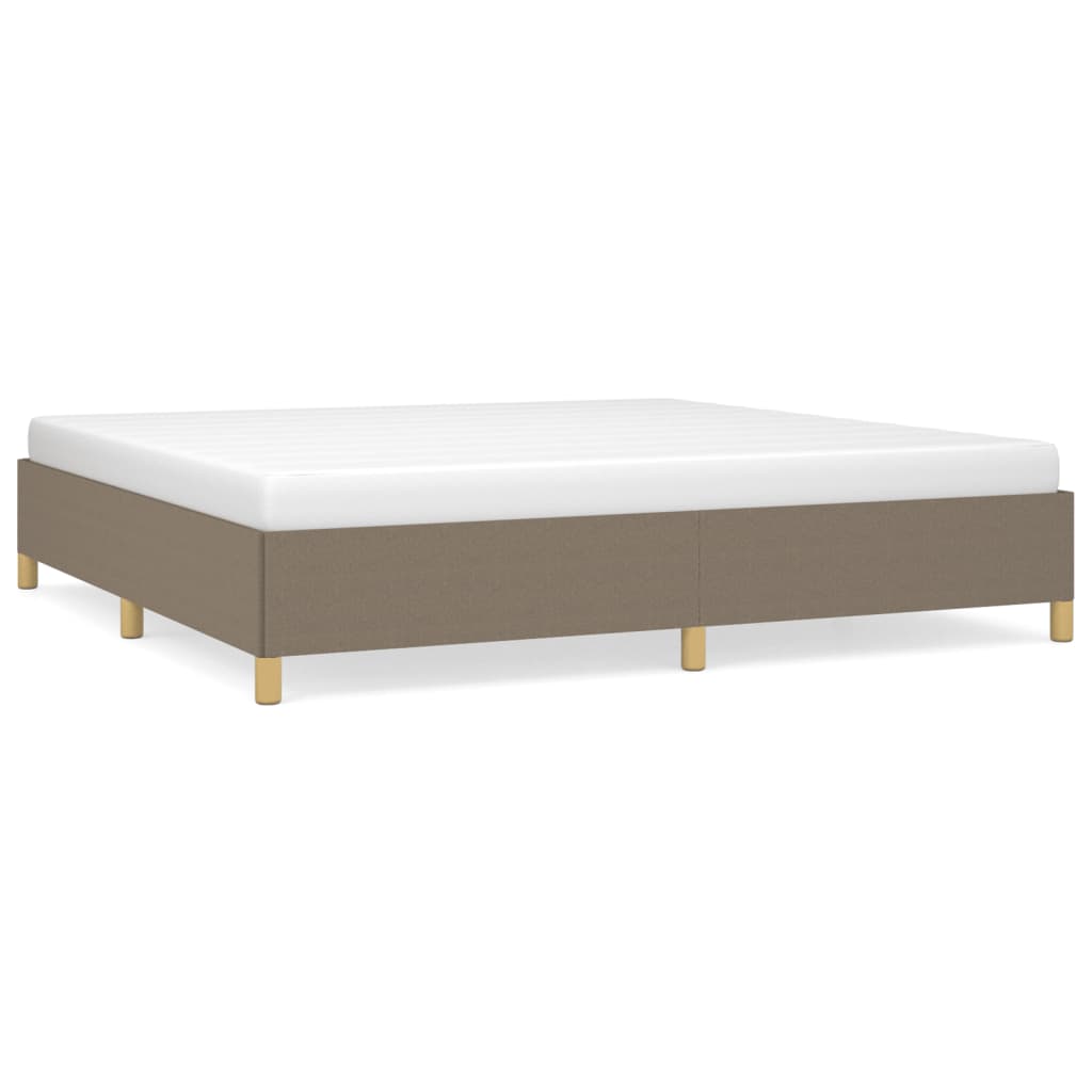 Bettgestell ohne Matratze Taupe 200x200 cm Stoff