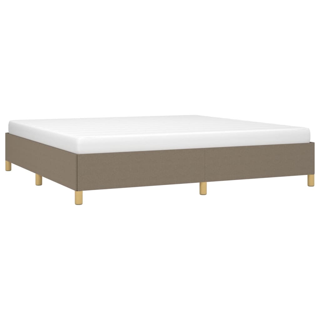 Bettgestell ohne Matratze Taupe 200x200 cm Stoff