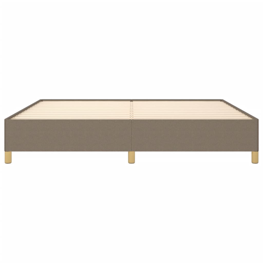 Bettgestell ohne Matratze Taupe 200x200 cm Stoff