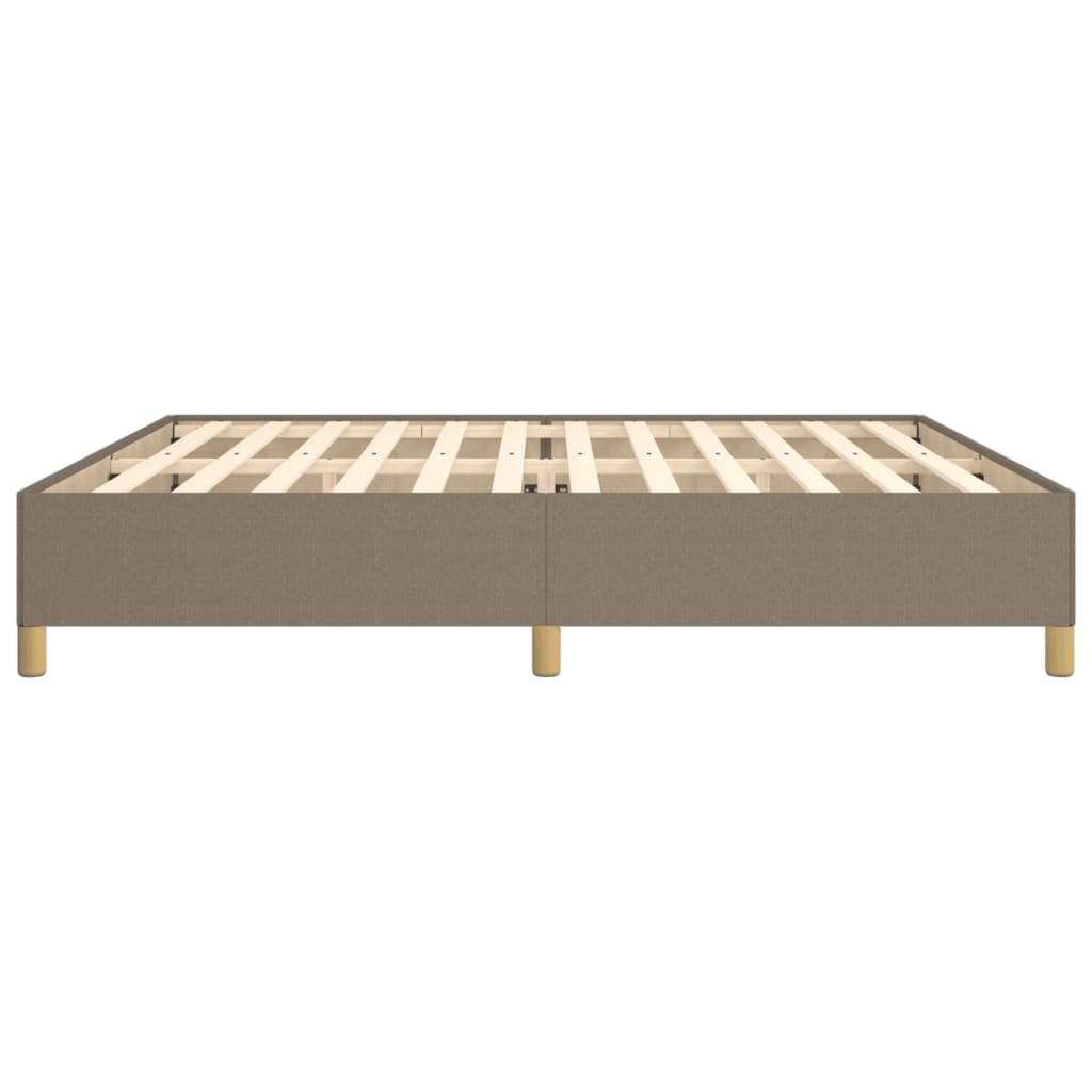 Bettgestell ohne Matratze Taupe 200x200 cm Stoff