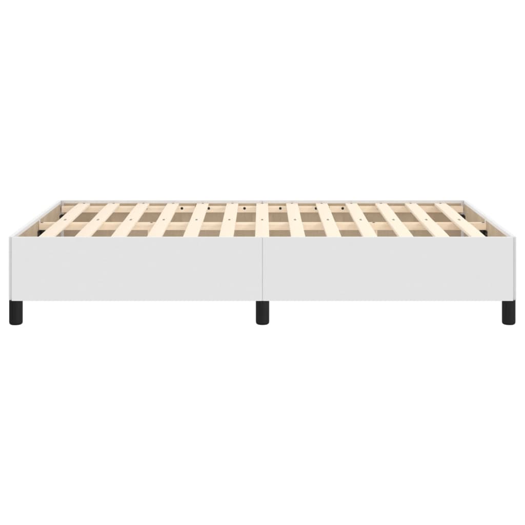 Bettgestell Weiß 120x200 cm Kunstleder