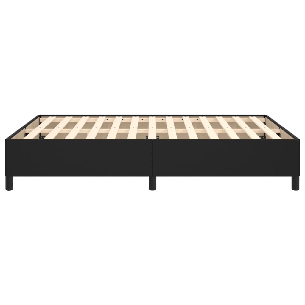 Bettgestell Schwarz 140x190 cm Kunstleder
