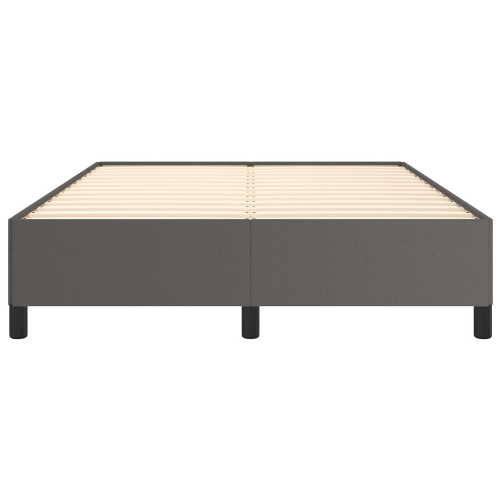 Bettgestell Grau 140x190 cm Kunstleder
