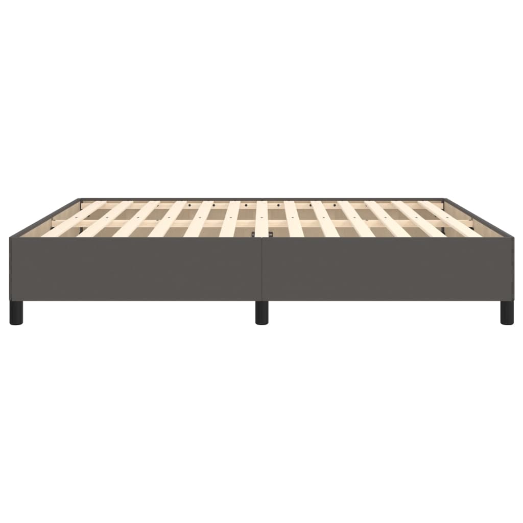 Bettgestell Grau 180x200 cm Kunstleder