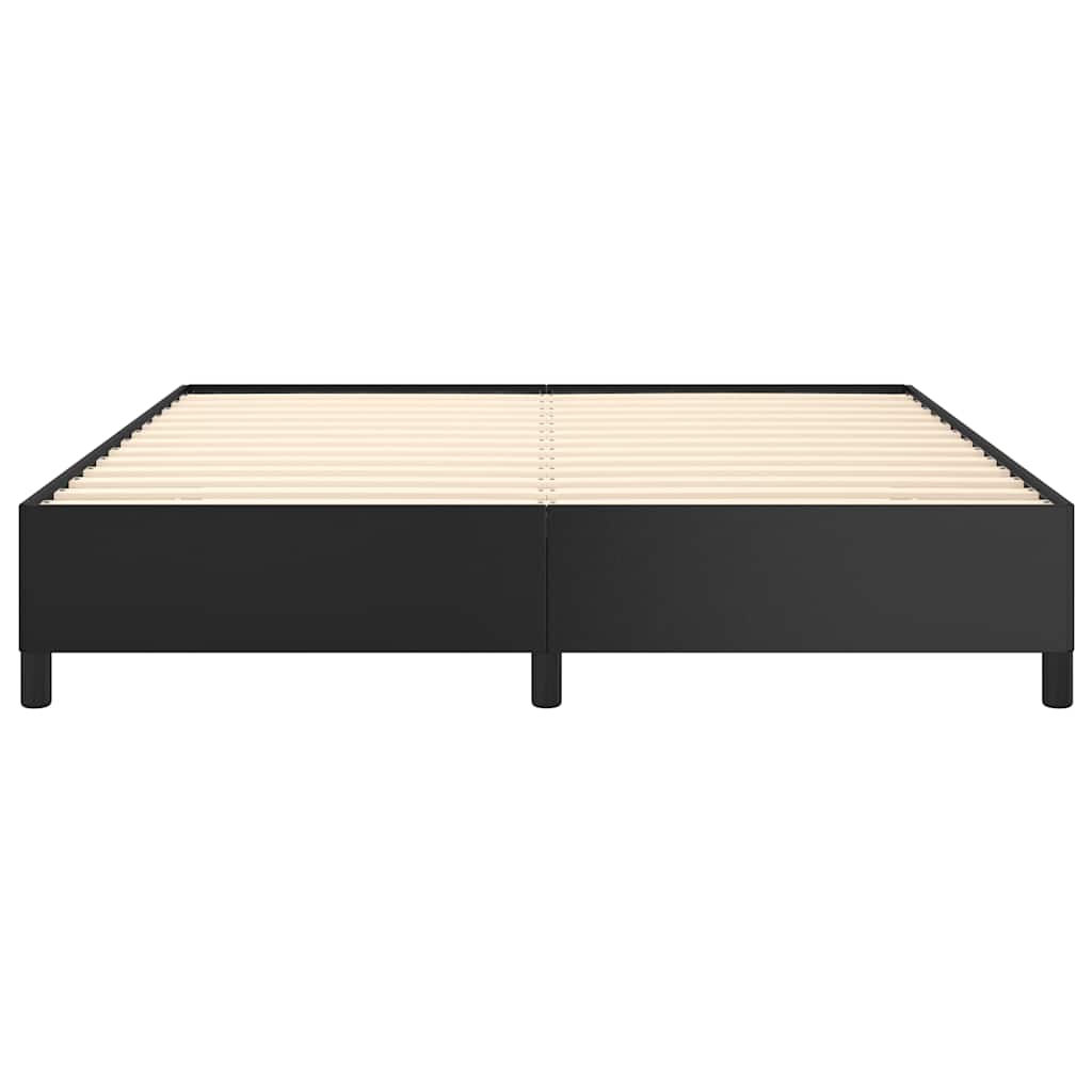 Bettgestell ohne Matratze Schwarz 152x203 cm Queen Kunstleder