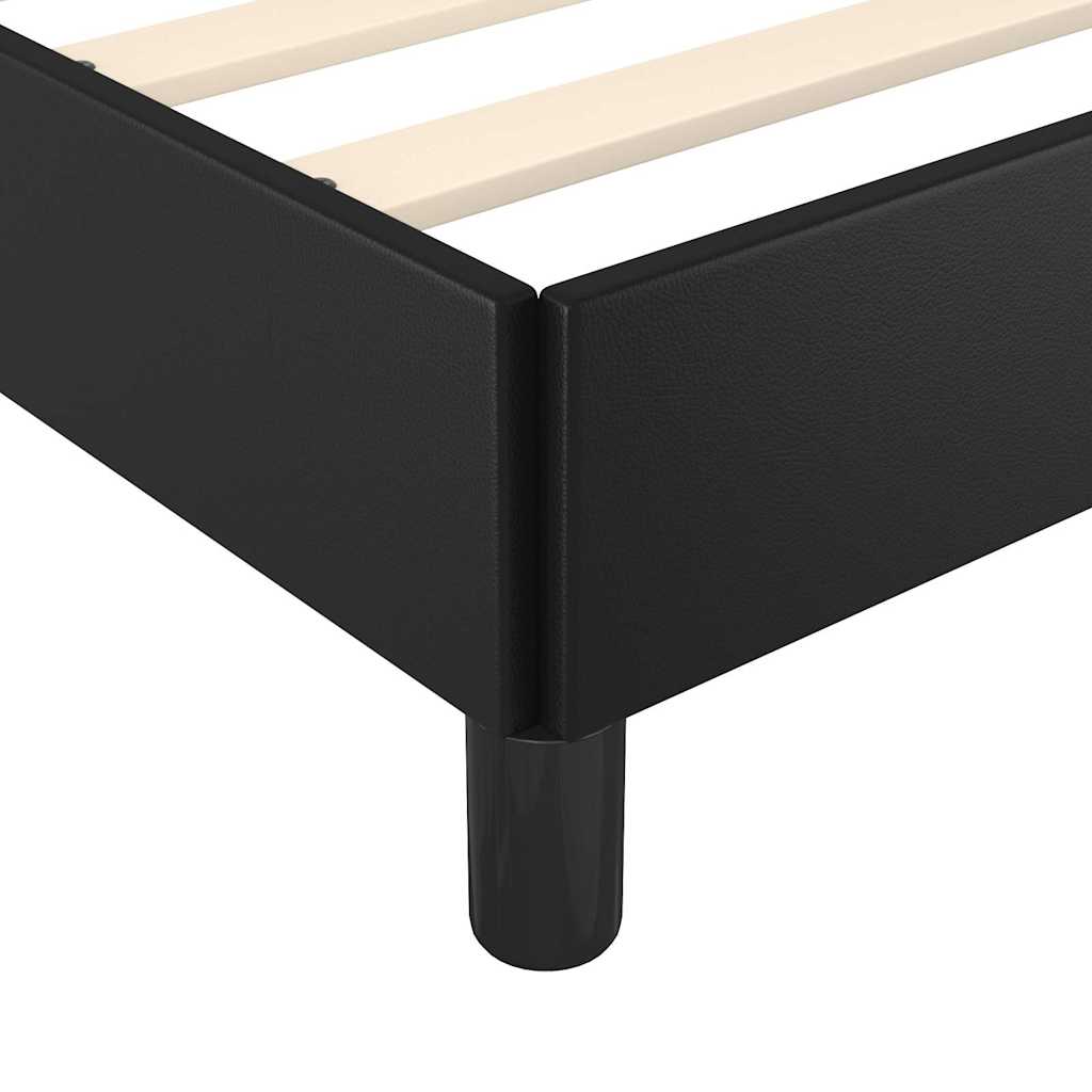 Bettgestell ohne Matratze Schwarz 152x203 cm Queen Kunstleder