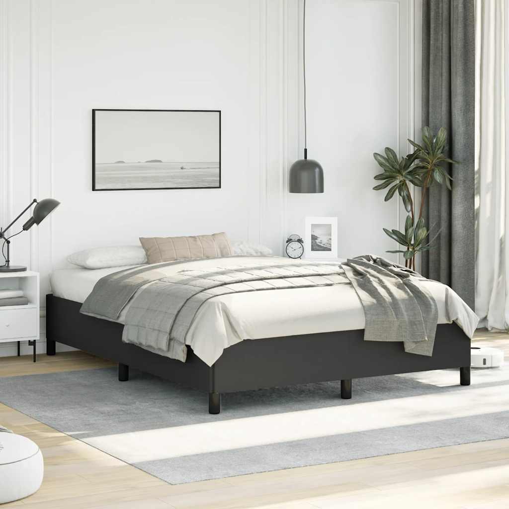 Bettgestell ohne Matratze Schwarz 152x203 cm Queen Kunstleder