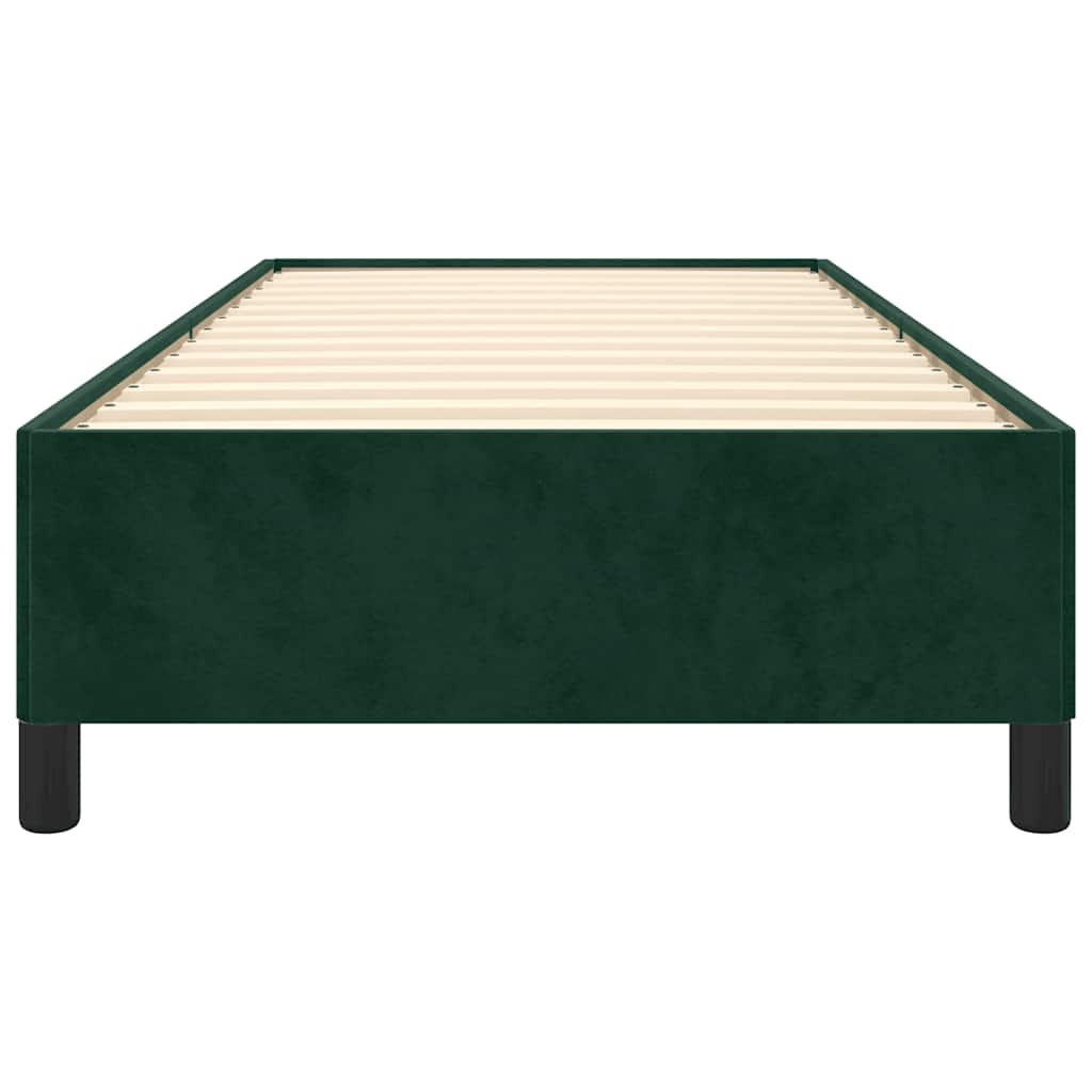 Bettgestell ohne Matratze Dunkelgrün 80x200 cm Samt
