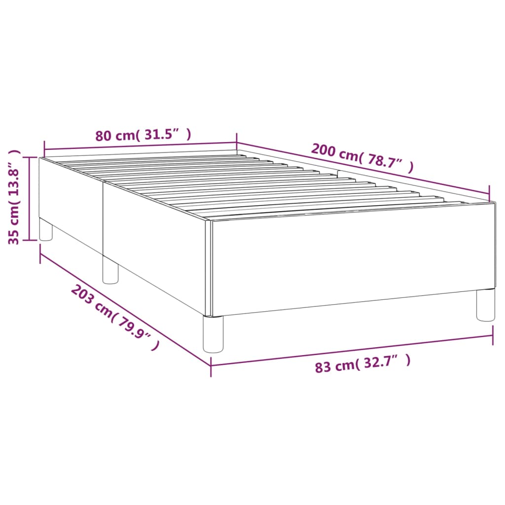 Bettgestell Rosa 80x200 cm Samt