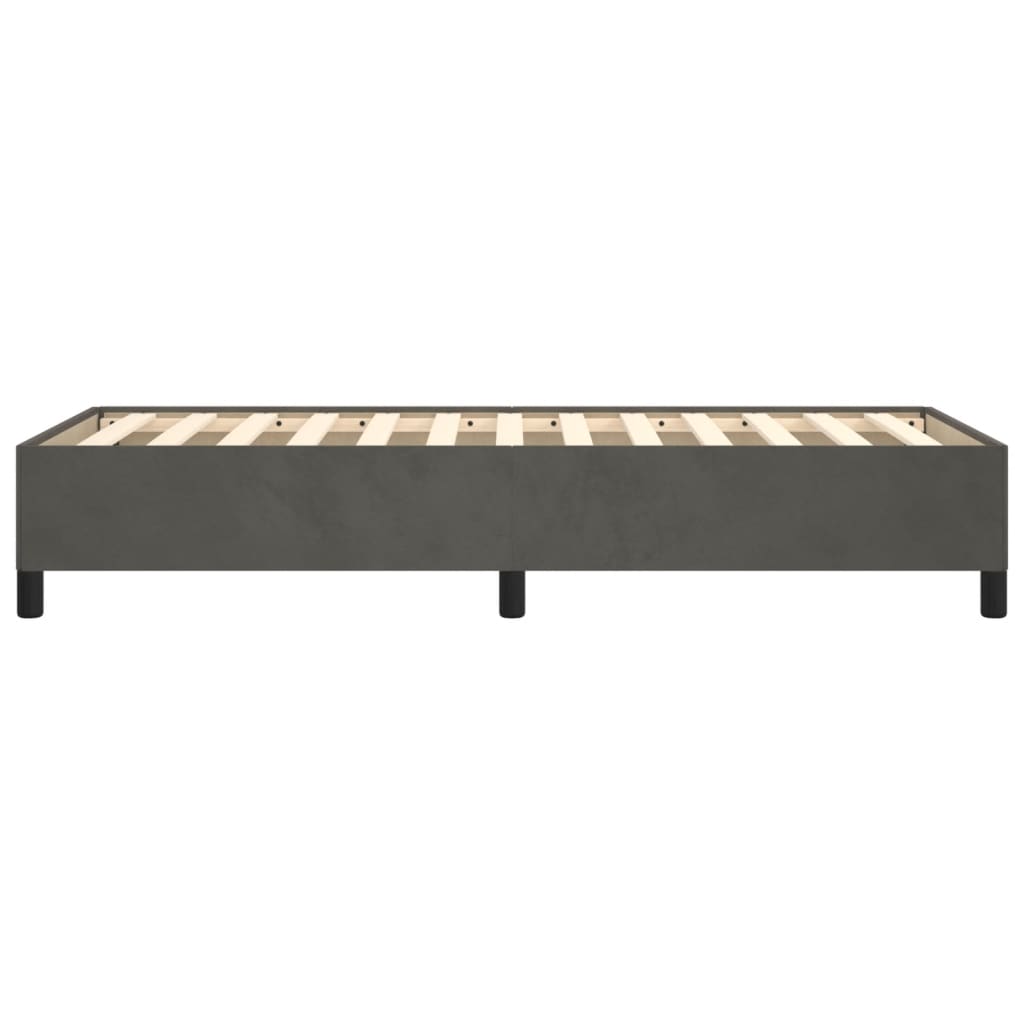 Bettgestell ohne Matratze Dunkelgrau 90x190 cm Samt