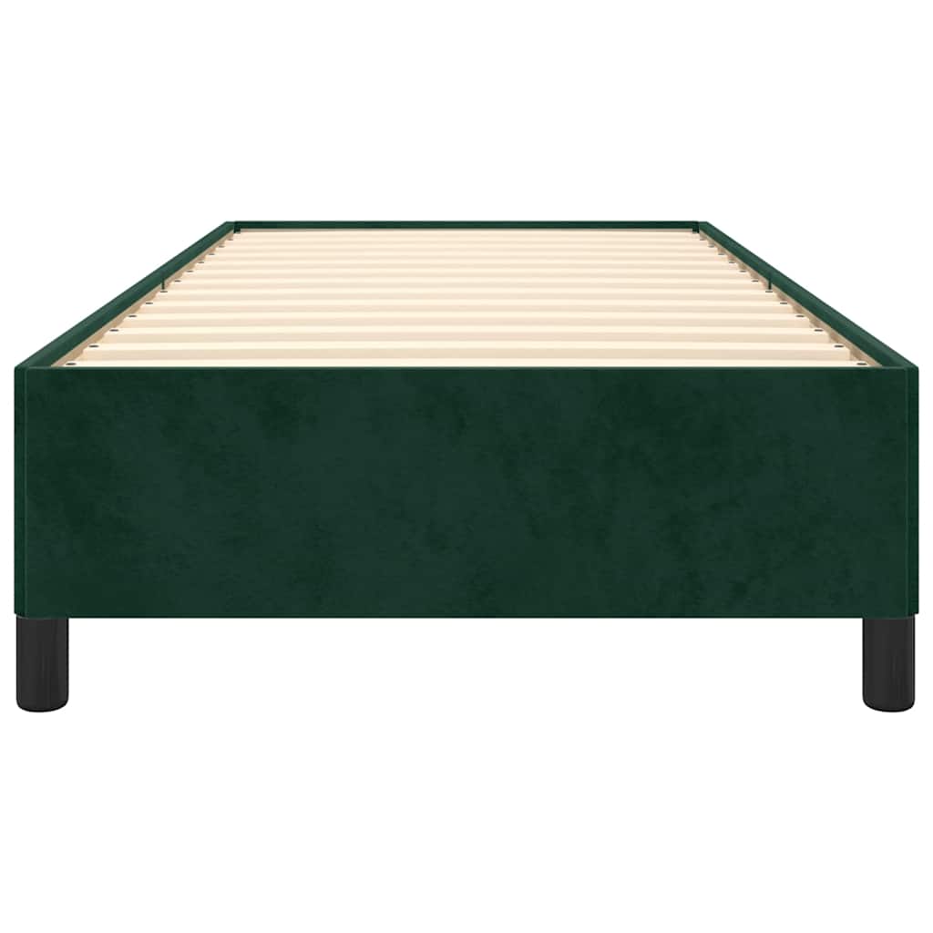 Bettgestell ohne Matratze Dunkelgrün 90x190 cm Samt