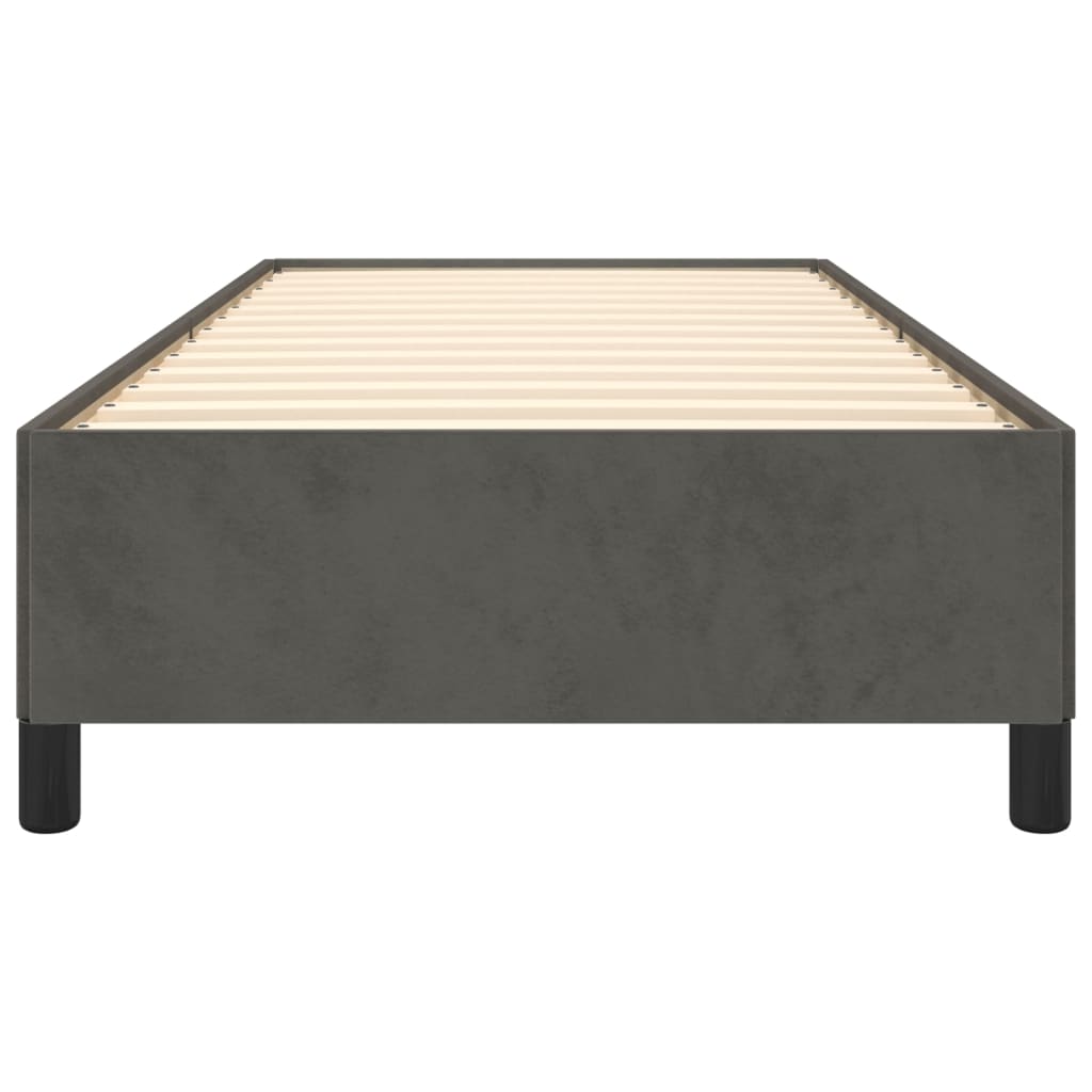 Bettgestell ohne Matratze Dunkelgrau 100x200 cm Samt