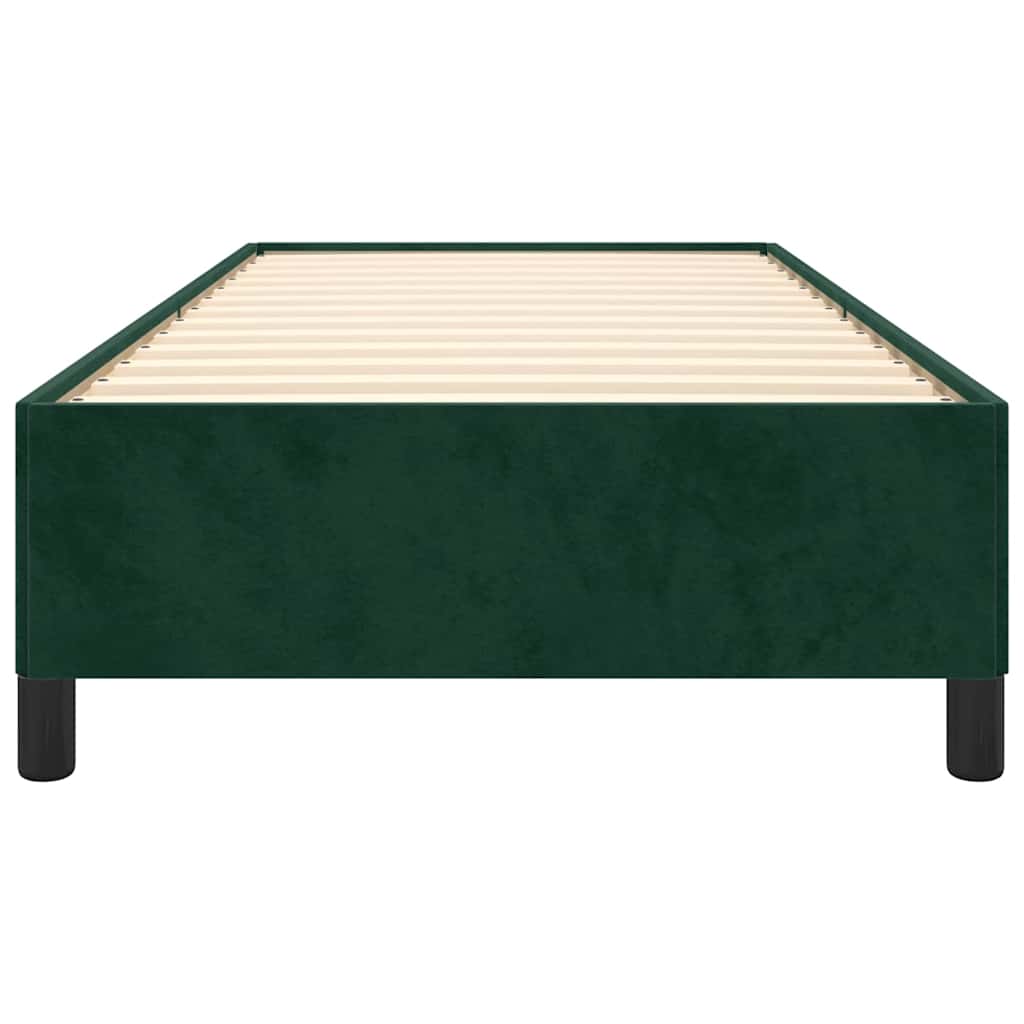 Bettgestell ohne Matratze Dunkelgrün 100x200 cm Samt