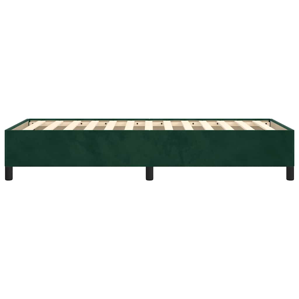 Bettgestell ohne Matratze Dunkelgrün 100x200 cm Samt