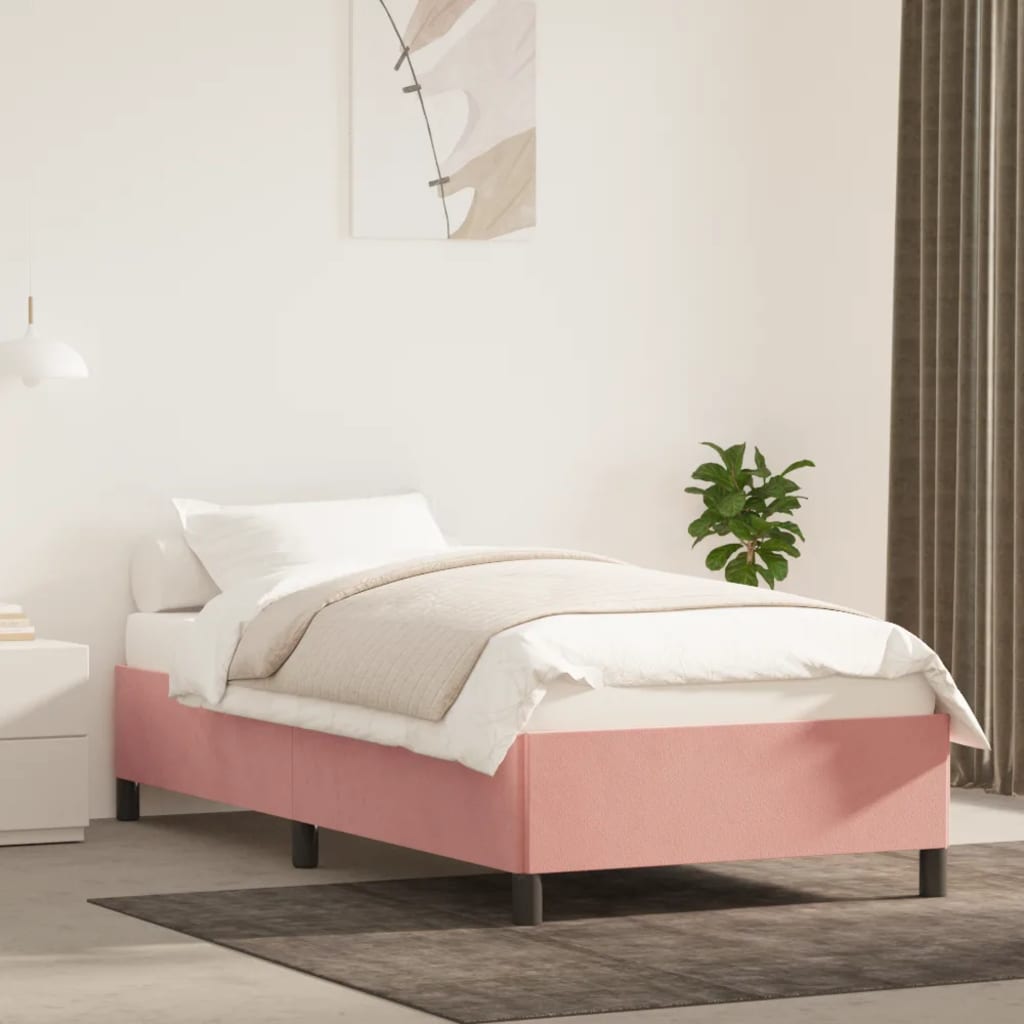 Bettgestell Rosa 100x200 cm Samt