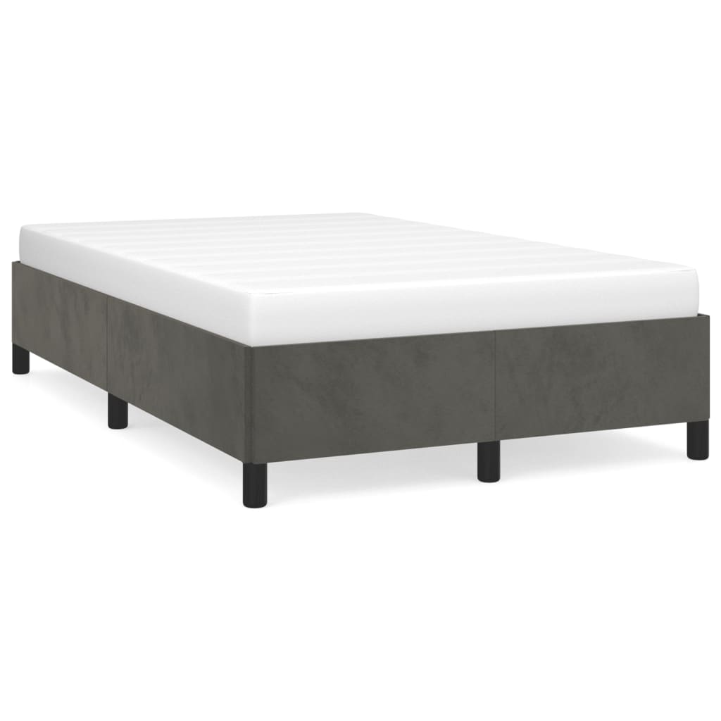 Bettgestell ohne Matratze Dunkelgrau 120x200 cm Samt