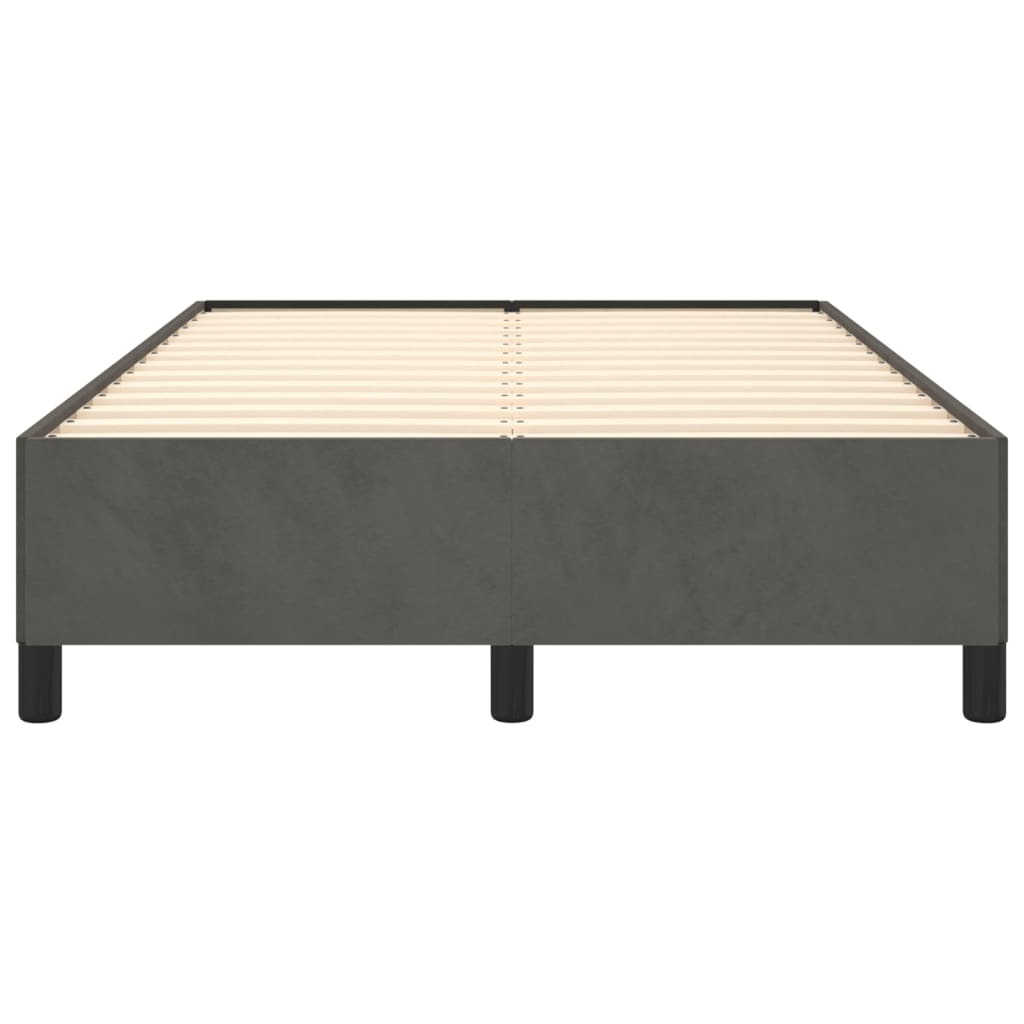 Bettgestell ohne Matratze Dunkelgrau 120x200 cm Samt