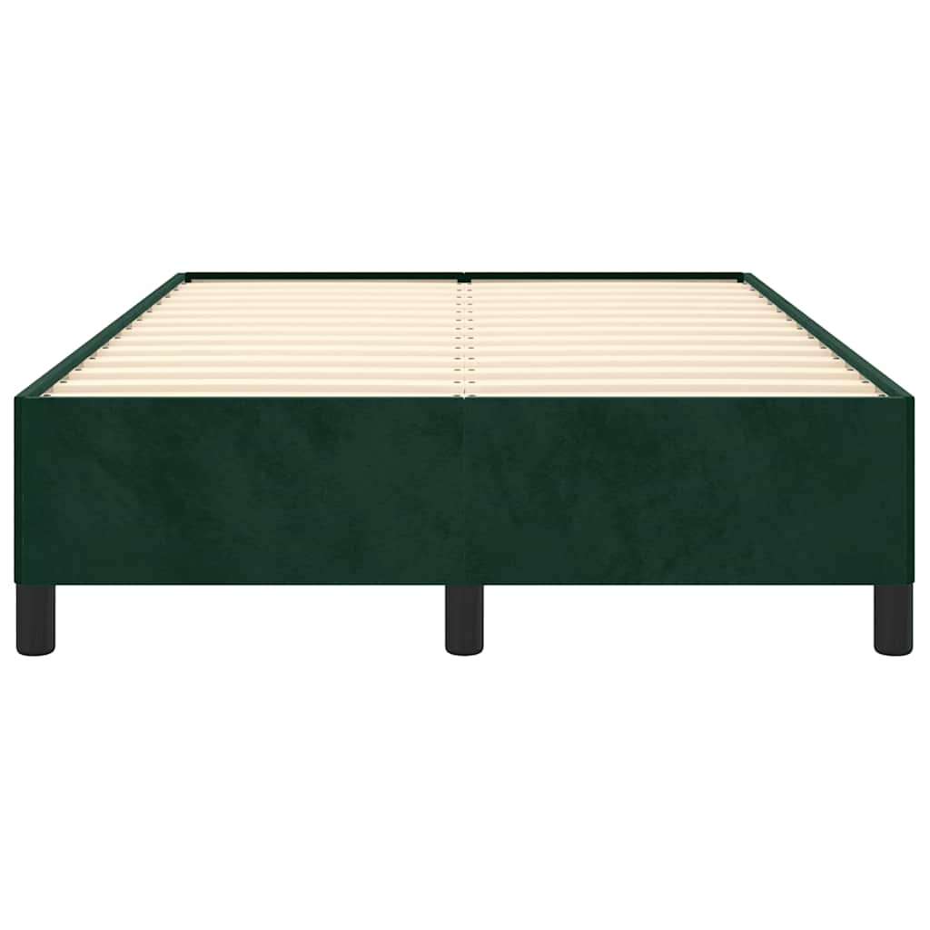 Bettgestell ohne Matratze Dunkelgrün 120x200 cm Samt