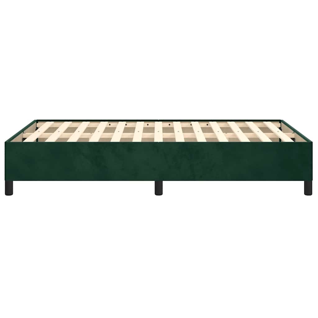 Bettgestell ohne Matratze Dunkelgrün 120x200 cm Samt