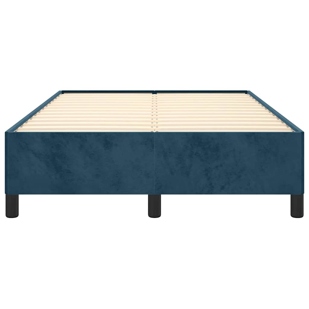 Bettgestell ohne Matratze Dunkelblau 120x200 cm Samt