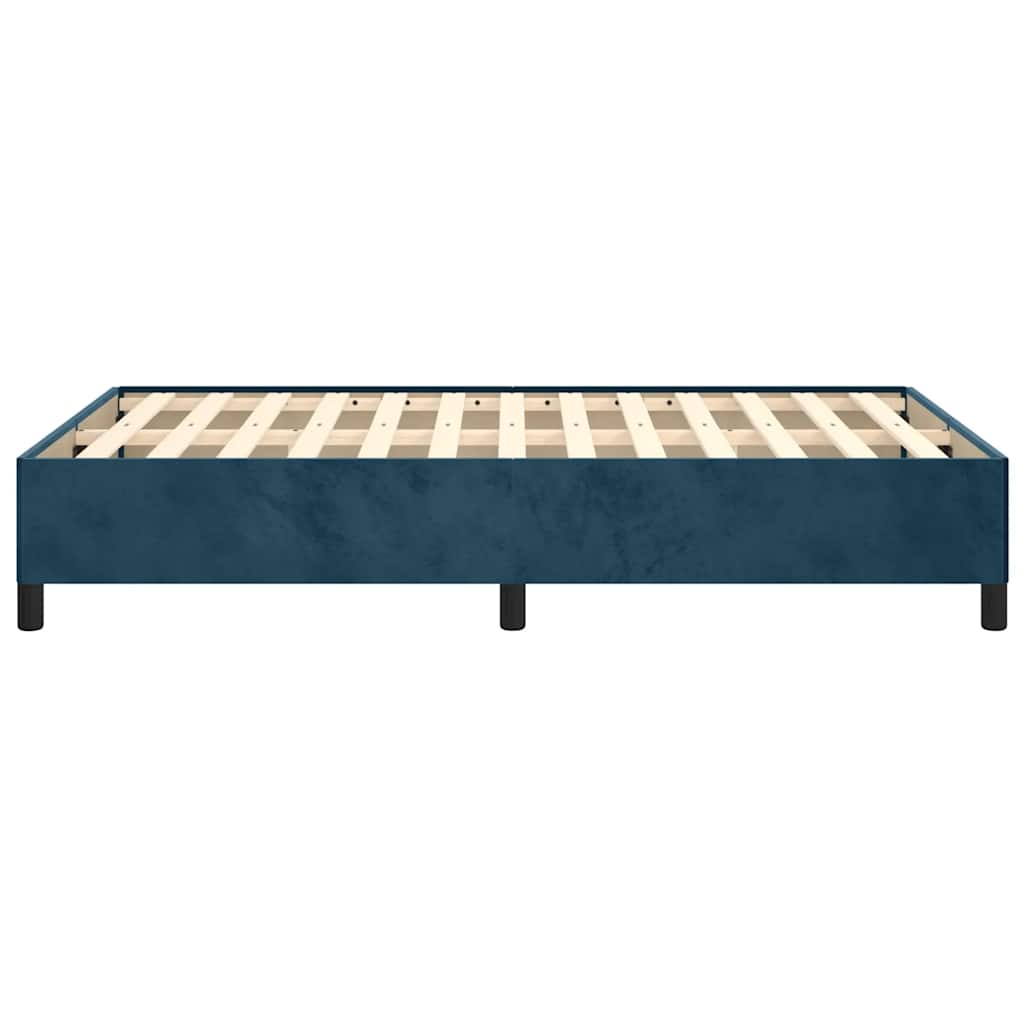 Bettgestell ohne Matratze Dunkelblau 120x200 cm Samt