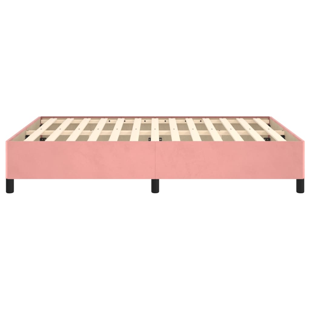 Bettgestell Rosa 140x190 cm Samt