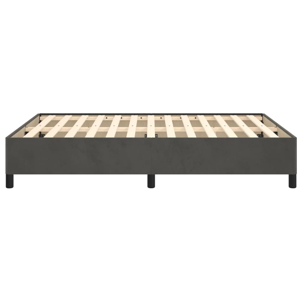 Bettgestell ohne Matratze Dunkelgrau 140x200 cm Samt