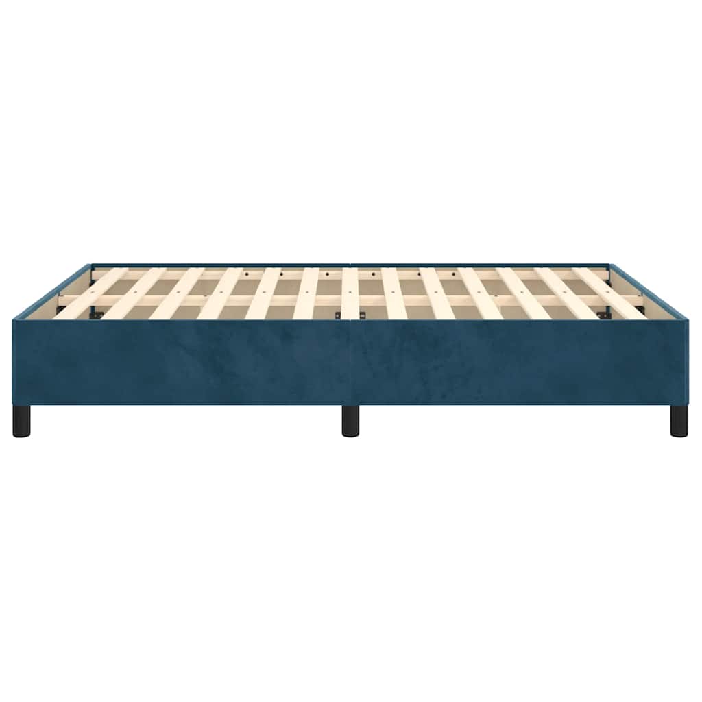 Bettgestell ohne Matratze Dunkelblau 140x200 cm Samt
