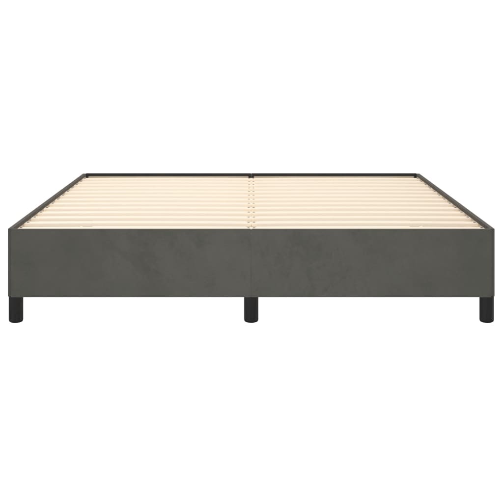 Bettgestell ohne Matratze Dunkelgrau 180x200 cm Samt