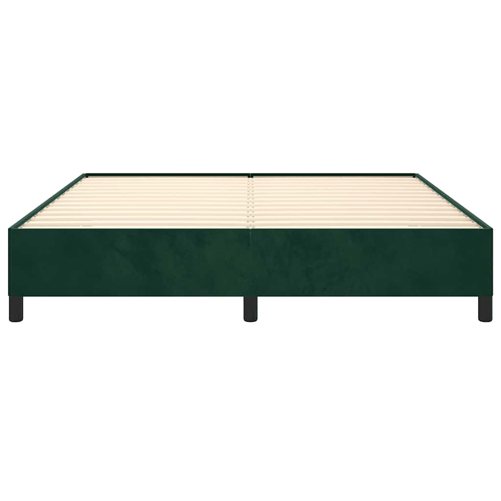 Bettgestell ohne Matratze Dunkelgrün 180x200 cm Samt