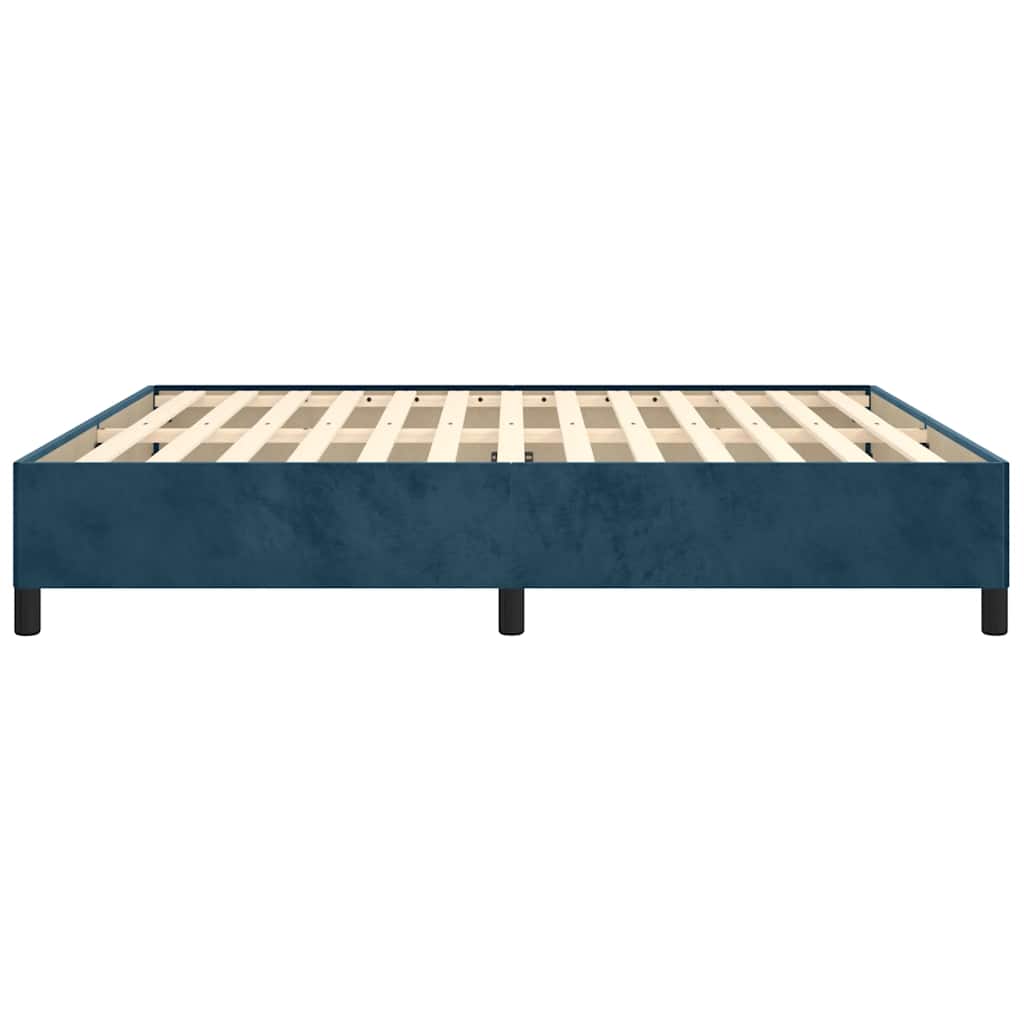 Bettgestell ohne Matratze Dunkelblau 180x200 cm Samt