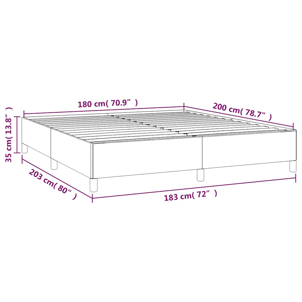 Bettgestell ohne Matratze Dunkelblau 180x200 cm Samt