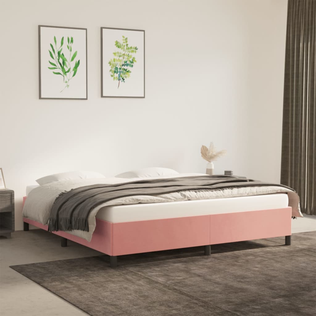 Bettgestell Rosa 180x200 cm Samt