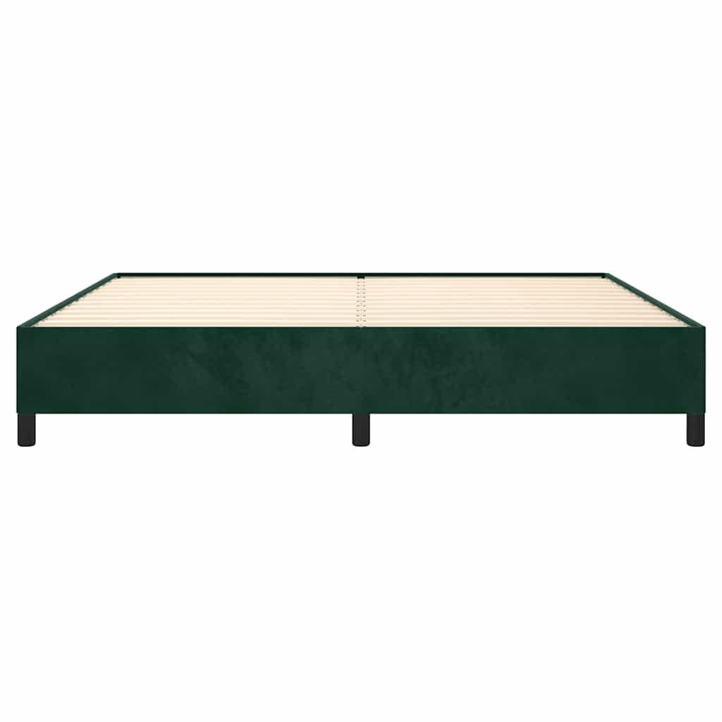Bettgestell ohne Matratze Dunkelgrün 200x200 cm Samt