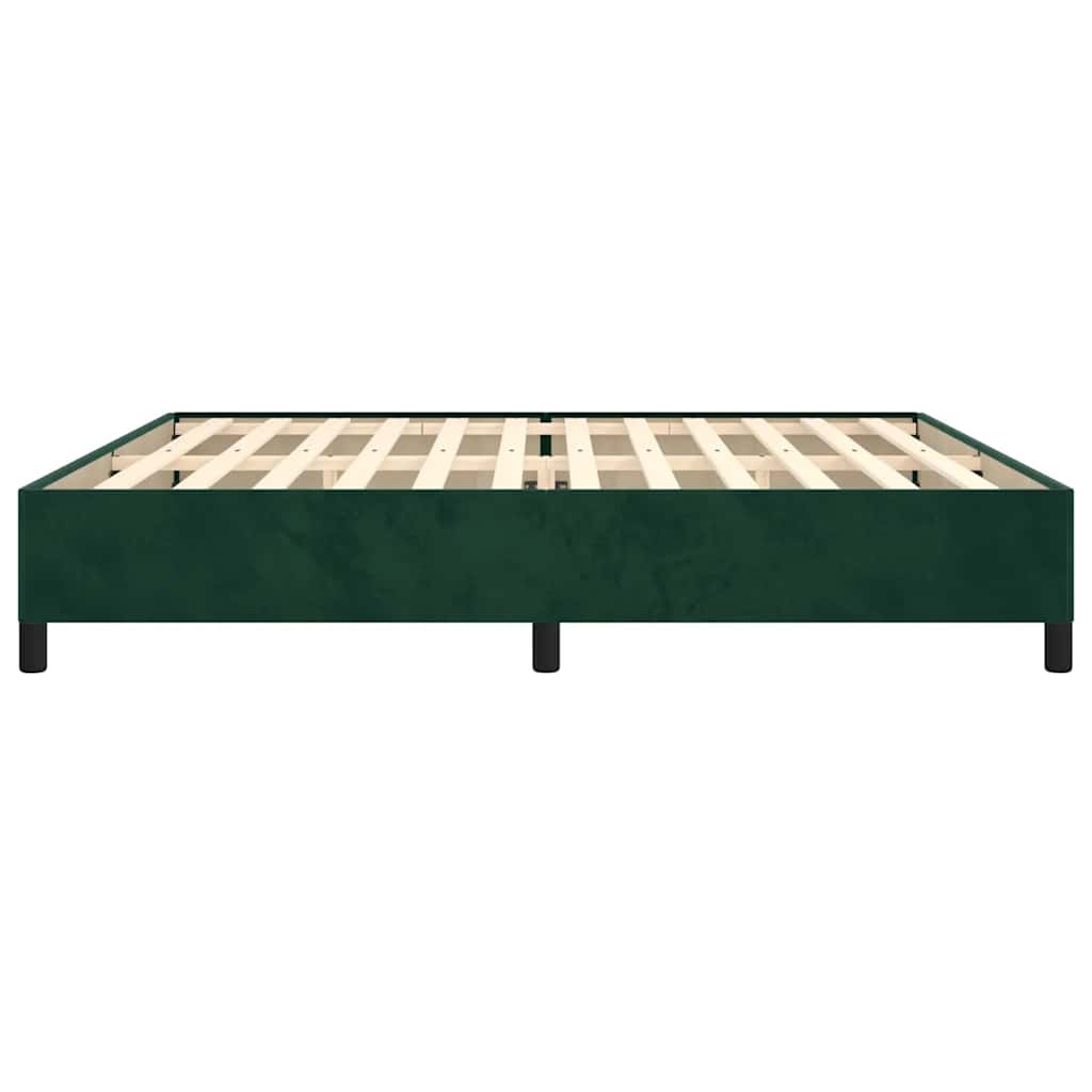 Bettgestell ohne Matratze Dunkelgrün 200x200 cm Samt
