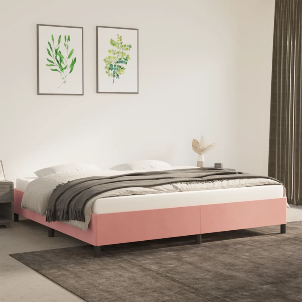 Bettgestell Rosa 200x200 cm Samt