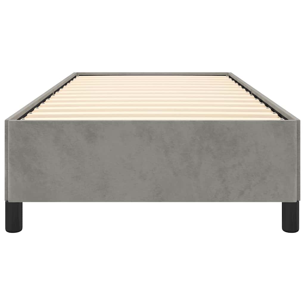 Bettgestell ohne Matratze Hellgrau 100x190 cm Einzelbett Samt