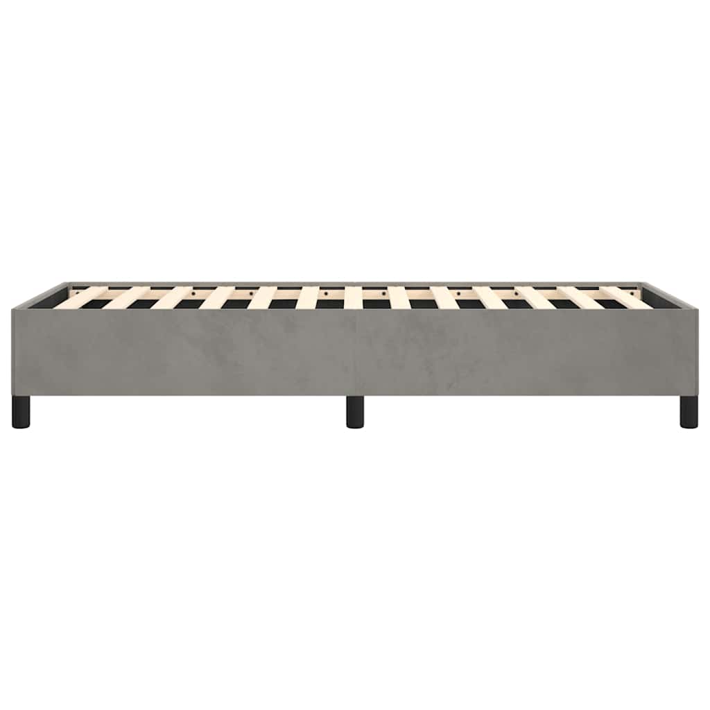 Bettgestell ohne Matratze Hellgrau 100x190 cm Einzelbett Samt